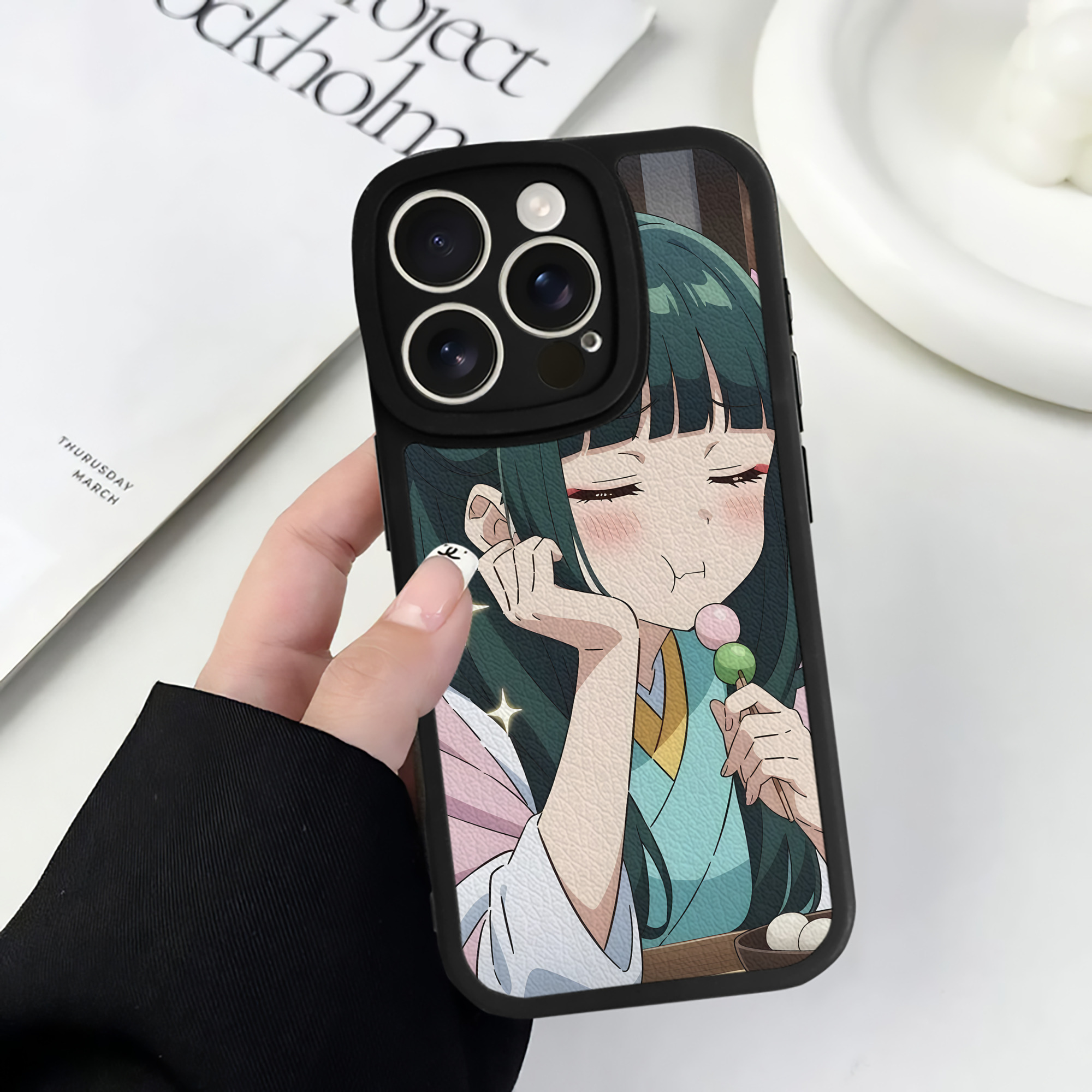 （画像用） 薬屋のひとりごと The Apothecary Diaries 【iPhone 16シリーズ対応】シリコンスマホケース（レザー調） 材質：シリコン